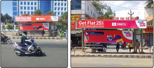 Bus shelter branding campaign
