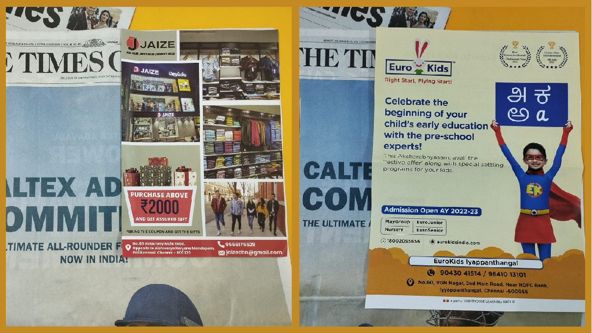 Full-page newspaper ad